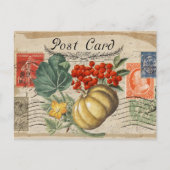 秋ヴィンテージ用丁合はがき ポストカード (正面)