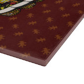 秋七面鳥ガラス切断板 カッティングボード (角)