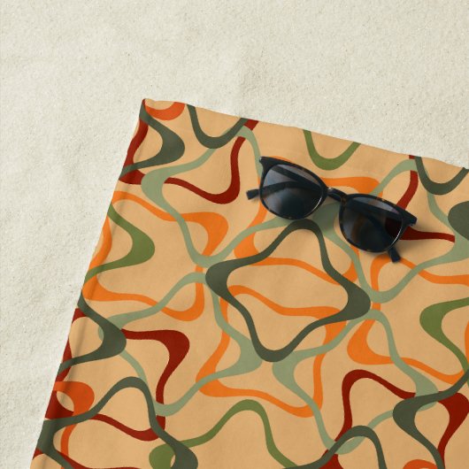 秋万華鏡のように千変万化するパターン ビーチタオル (インサイチュ)