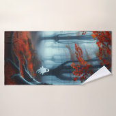 秋不気味の森と幽霊 バスタオル (バスタオル)