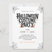 秋不気味ハロウィーンの衣装パーティー 招待状 (正面)