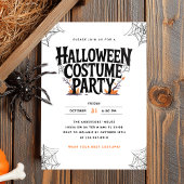 秋不気味ハロウィーンの衣装パーティー 招待状