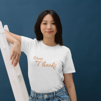 秋与えの感謝していTシャツ Tシャツ