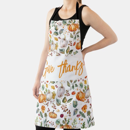 秋与え感謝していの秋パンプキンス&離れ休日 エプロン (インサイチュ)