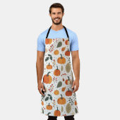 秋与え感謝していの秋パンプキンス&離れ休日 エプロン (着用した状態)