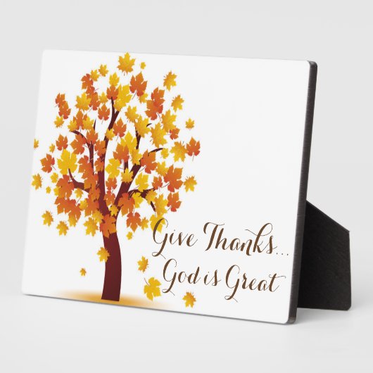 秋与え感謝してい額 フォトプラーク (側面)