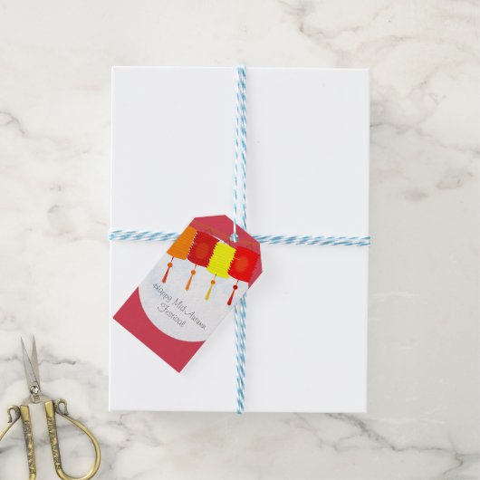 秋中国のフェスティバルムーンフェスティバル ギフトタグ (より糸付き)