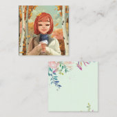 秋主題 ノートカード (正面/裏面)