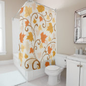 秋伝統的の落ち離れる シャワーカーテン (インサイチュ)