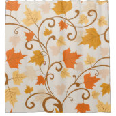 秋伝統的の落ち離れる シャワーカーテン (正面)