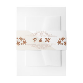 秋側フローラ結婚詳細囲みカード 招待状ベリーバンド