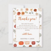 秋入りワイルドフラワーパターン サンキューカード (正面)