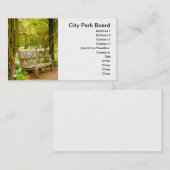 秋公園ベンチ 名刺 (正面/裏面)