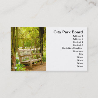 秋公園ベンチ 名刺