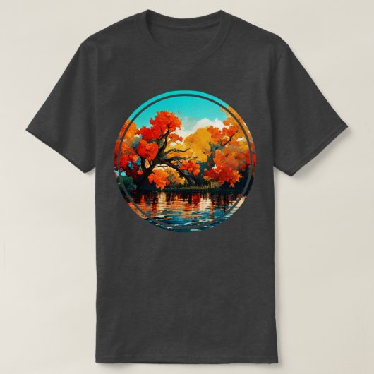 秋円デザイン Tシャツ (デザイン正面)