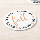秋円 ラウンドペーパーコースター (アングル)