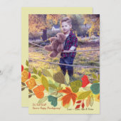 秋写真感謝祭カード シーズンカード (正面/裏面)