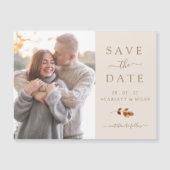 秋写真Save The Date 結婚 Magnetic Card (正面)