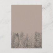 秋冬の松の木の森フォトシック披露宴 エンクロージャーカード (裏面)