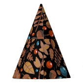 秋冬の植物：ヴィンテージ模様 パーティーハット (裏面)