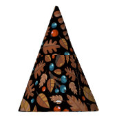 秋冬の植物：ヴィンテージ模様 パーティーハット (右)