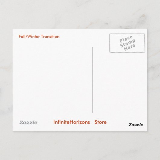 秋冬の移行はがき ポストカード (裏面)
