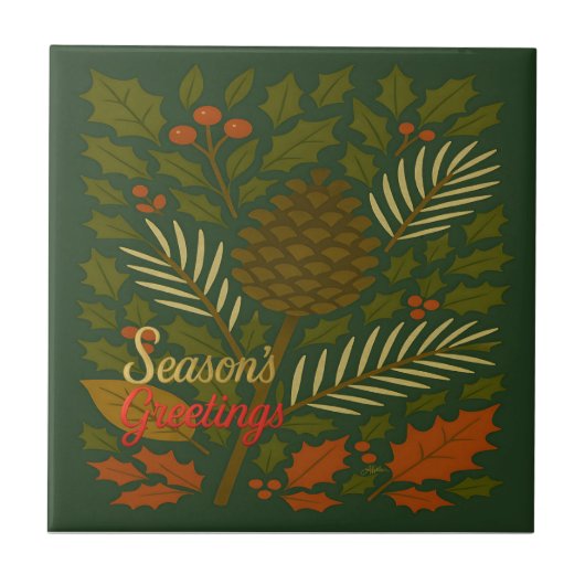 秋冬の節目 タイル (正面)