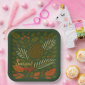 秋冬の節目 ペーパープレート (パーティー)