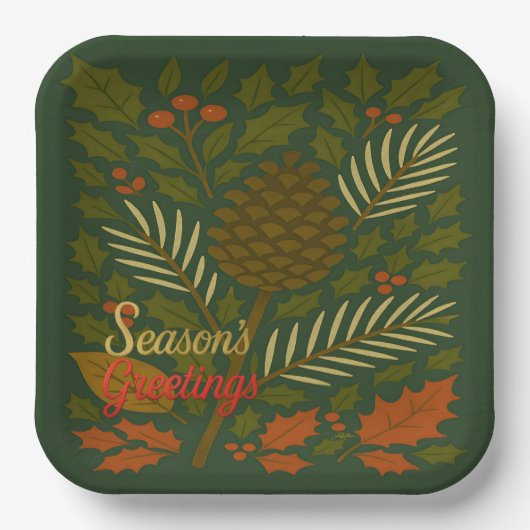 秋冬の節目 ペーパープレート (正面)