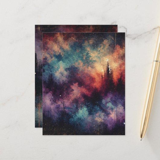 秋冬トワイライトイ動揺してンスクレーブック紙 (正面/裏面インサイチュ)