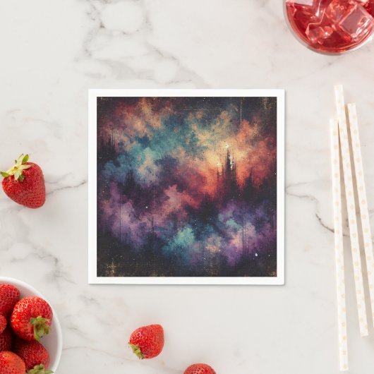 秋冬トワイライト秋動揺してインクデコパージュ スタンダードカクテルナプキン (インサイチュ)