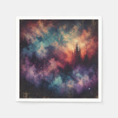 秋冬トワイライト秋動揺してインクデコパージュ スタンダードカクテルナプキン (正面)