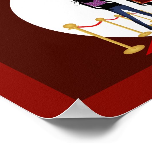 秋冬ファッションショーデザイナーレッドポスター ポスター (角)