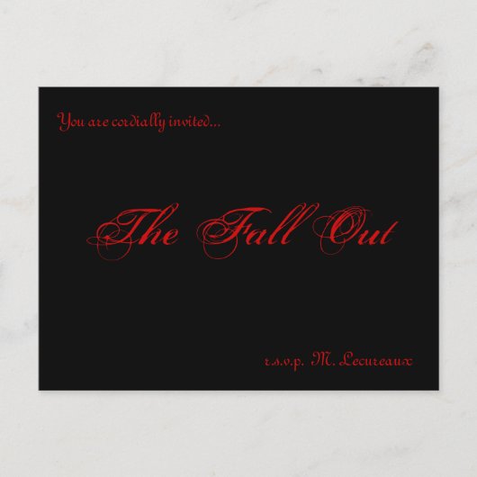 秋出力招待状 ポストカード (正面)