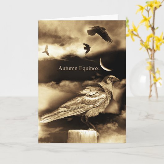 秋分と天月 カード (黄色い花)