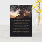 秋分のマボン賛美と地球 カード (黄色い花)