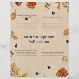 秋分のリフレクションジャーナルページ レターヘッド