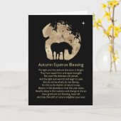 秋分の恵みカード（馬） カード (黄色い花)