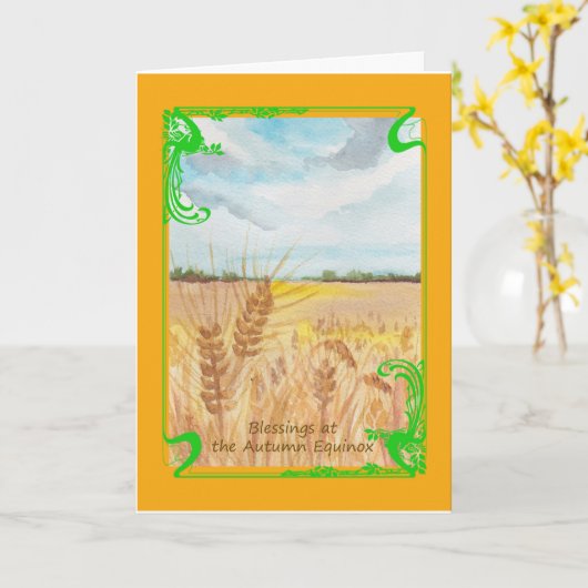 秋分の恵み カード (黄色い花)