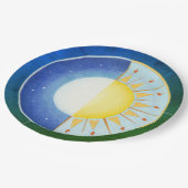 秋分の日月 ペーパープレート (アングル)