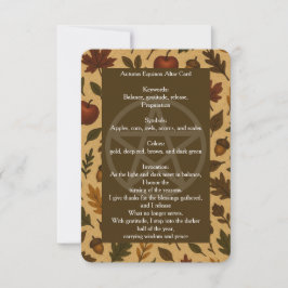 秋分の祭壇カード 招待状