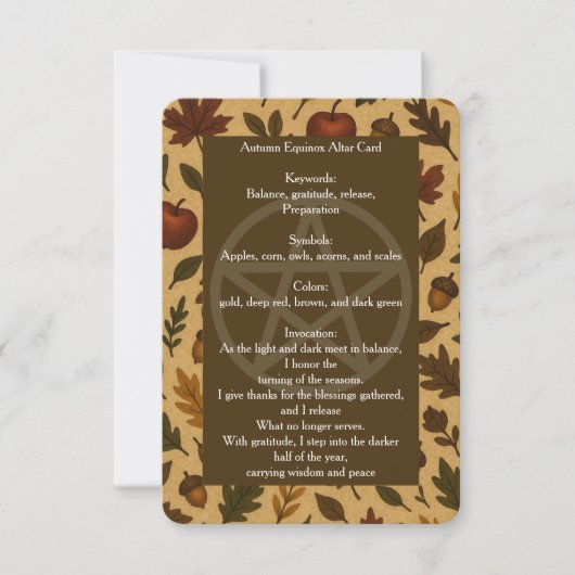 秋分の祭壇カード 招待状 (正面)