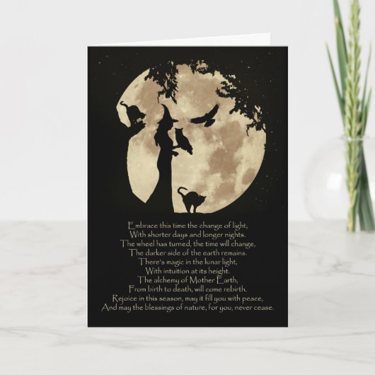 秋分マボン賛美と魔女 カード (正面)