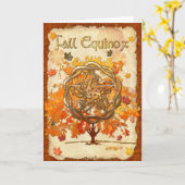 秋分点の異教徒のウィッカ信者 カード (黄色い花)