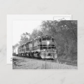 秋列車の黒白 ポストカード (正面/裏面)
