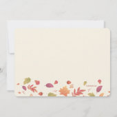 秋到着写真出産の告知 案内状 (裏面)