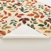 秋刺繍離れ付き – シームレスパターン シェルパブランケット (3/4)