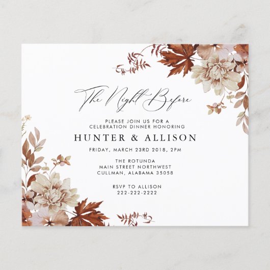 秋前夜 |招待状フライヤー チラシ (正面)