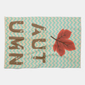 秋動揺してモダン キッチンタオル (横)