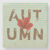 秋動揺してモダン ストーンコースター (正面)